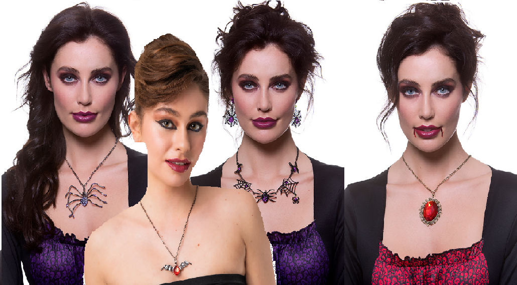 Halloween Necklace Adults Vampire Witch Jewellery Fancy Dress Accessory