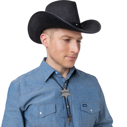 Sheriff Neck Tie Adults Cowboy Wild West Fancy Dress Accessory Cowgirl