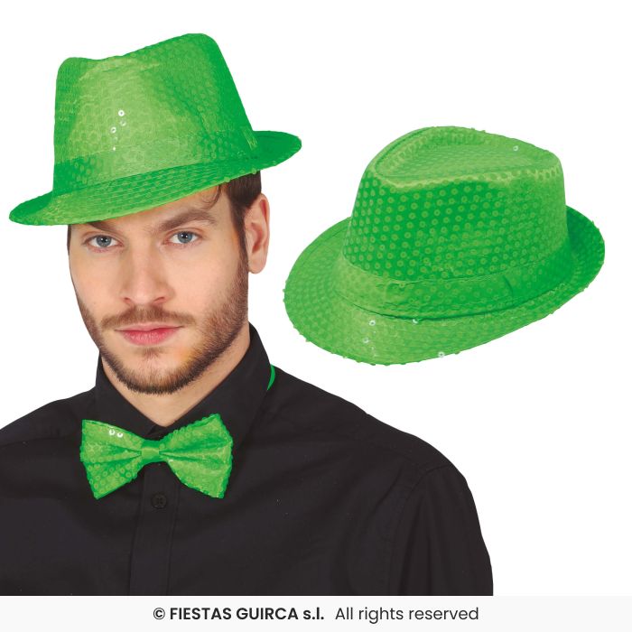 Sequin Hats Showtime Fancy Dress Fedora Hat Mens Ladies Musical Show