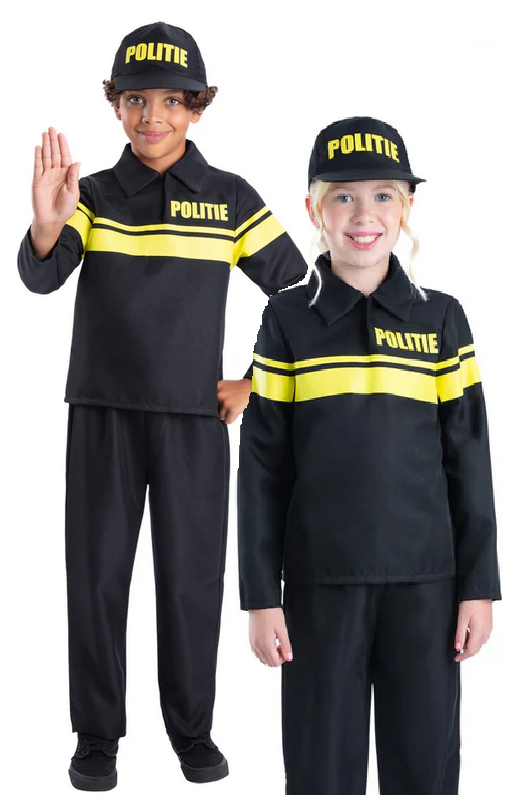 Netherlands Politie Costume Kids Occupations Police Officer Fancy Dress Outfit