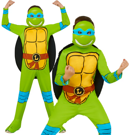 Leonardo Teenage Mutant Ninja Turtle Fancy Dress Costume Official Kids Age 3-10