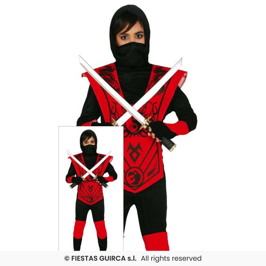 Deluxe Boys Ninja Martial Arts Chinese Ninjas Fancy Dress Costume Boys Age 3-12