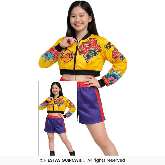 Pop Star Nova Litle Girls Japanese Pop Star Fancy Dress Costume Age 5-12