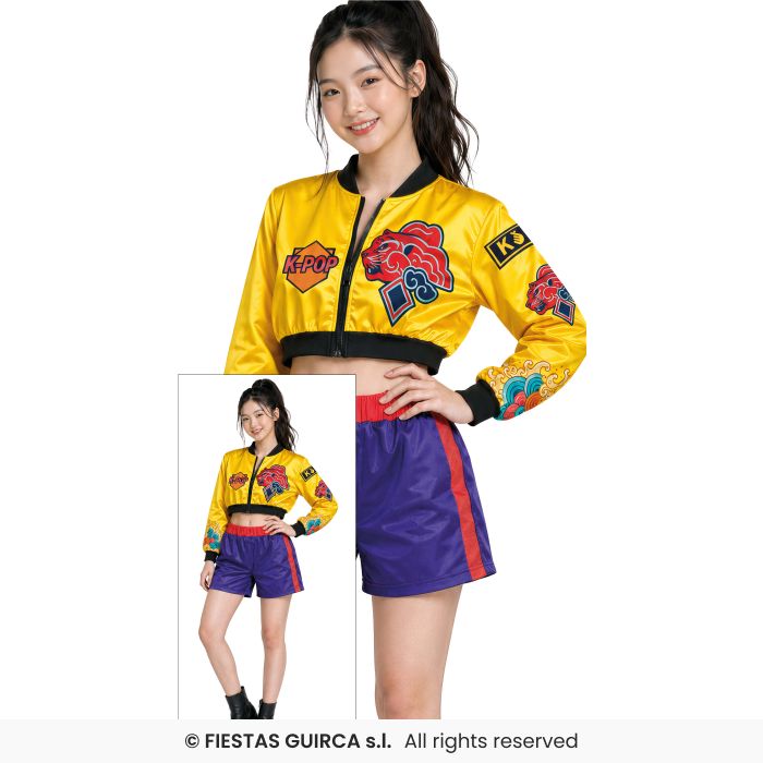 Pop Star Nova Lite Ladies Japanese K Pop Music Fancy Dress Costume