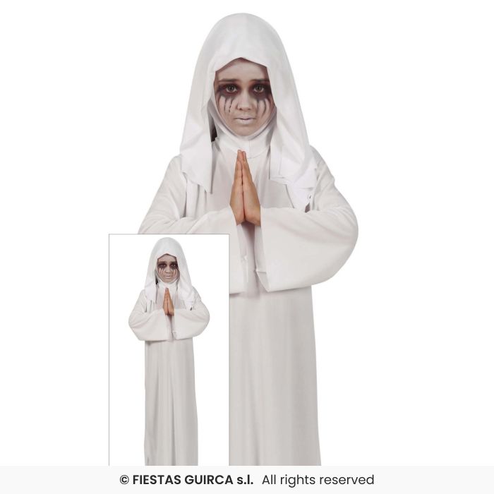 Satanic Nun Costume Sister Girls Religious Halloween Fancy Dress Outfit Age 3-12