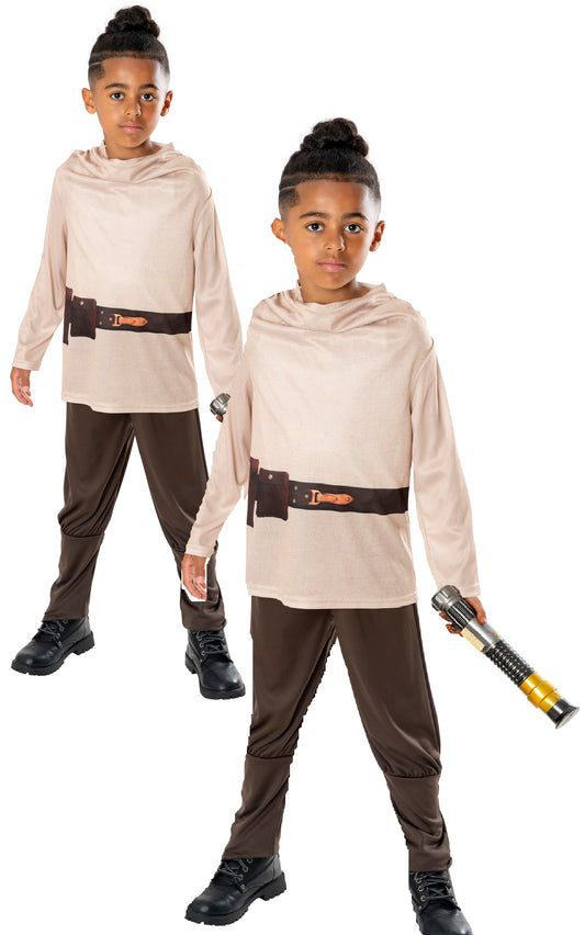 Owk-Wan-Kenobi Opp + LIGHTSABER Kids Fancy Dress Star Wars Costume