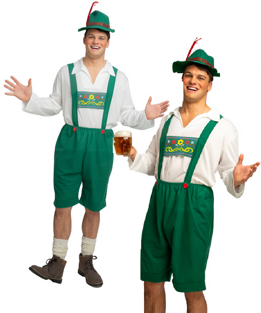Mens Oktoberfest Costume German Beer Festival Lederhosen Fancy Dress Outfit
