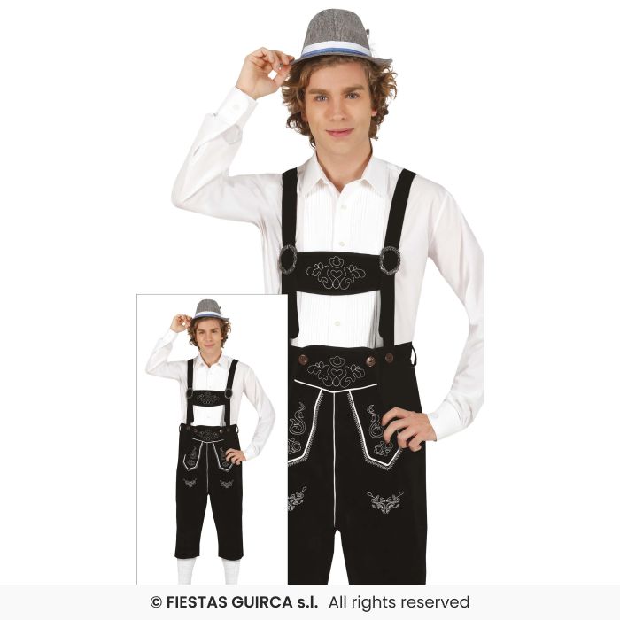 Deluxe Mens Lederhosen Fancy Dress Costume Beer Man Mens Oktoberfest M L