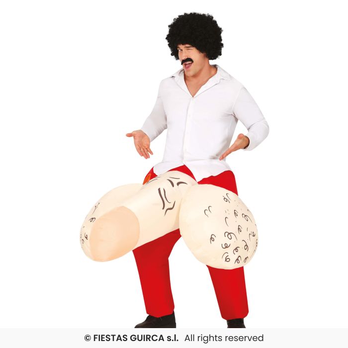 Inflatable Open Fly + Fan Adults Novelty Funny Stag Night Fancy Dress Costume