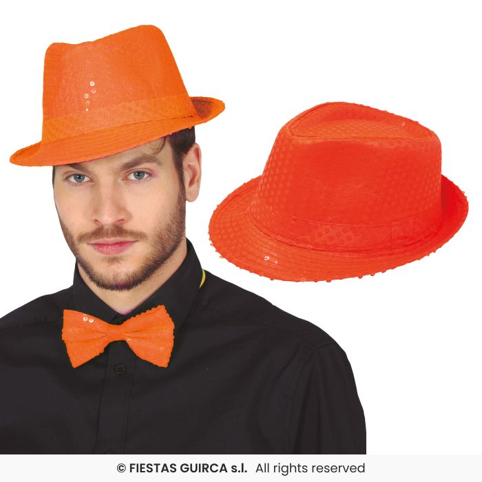 Sequin Hats Showtime Fancy Dress Fedora Hat Mens Ladies Musical Show