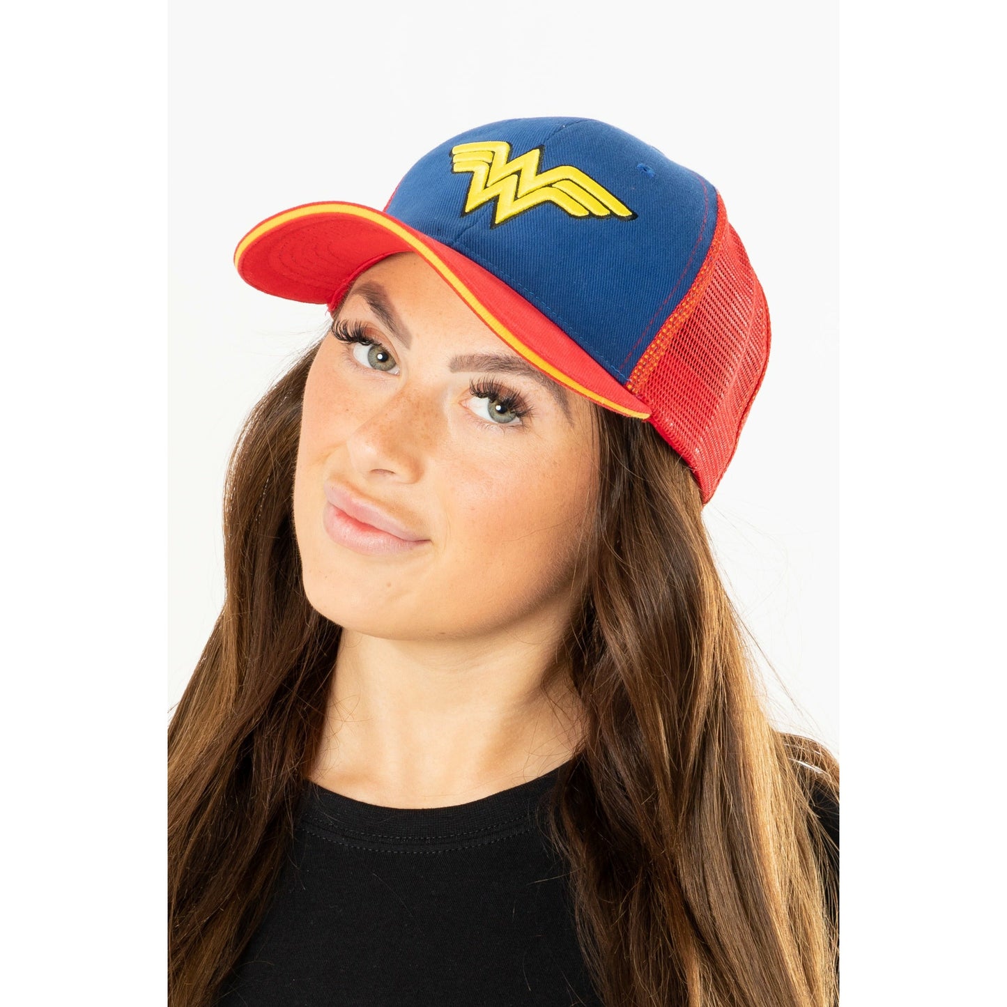 Wonder Woman Blue/Red Trucker Cap