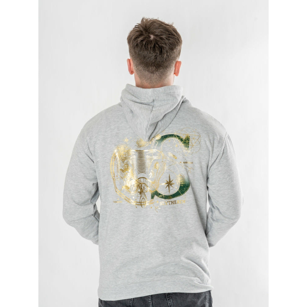 Harry Potter Unisex Grey Marl Slytherin Zodiac Hoodie