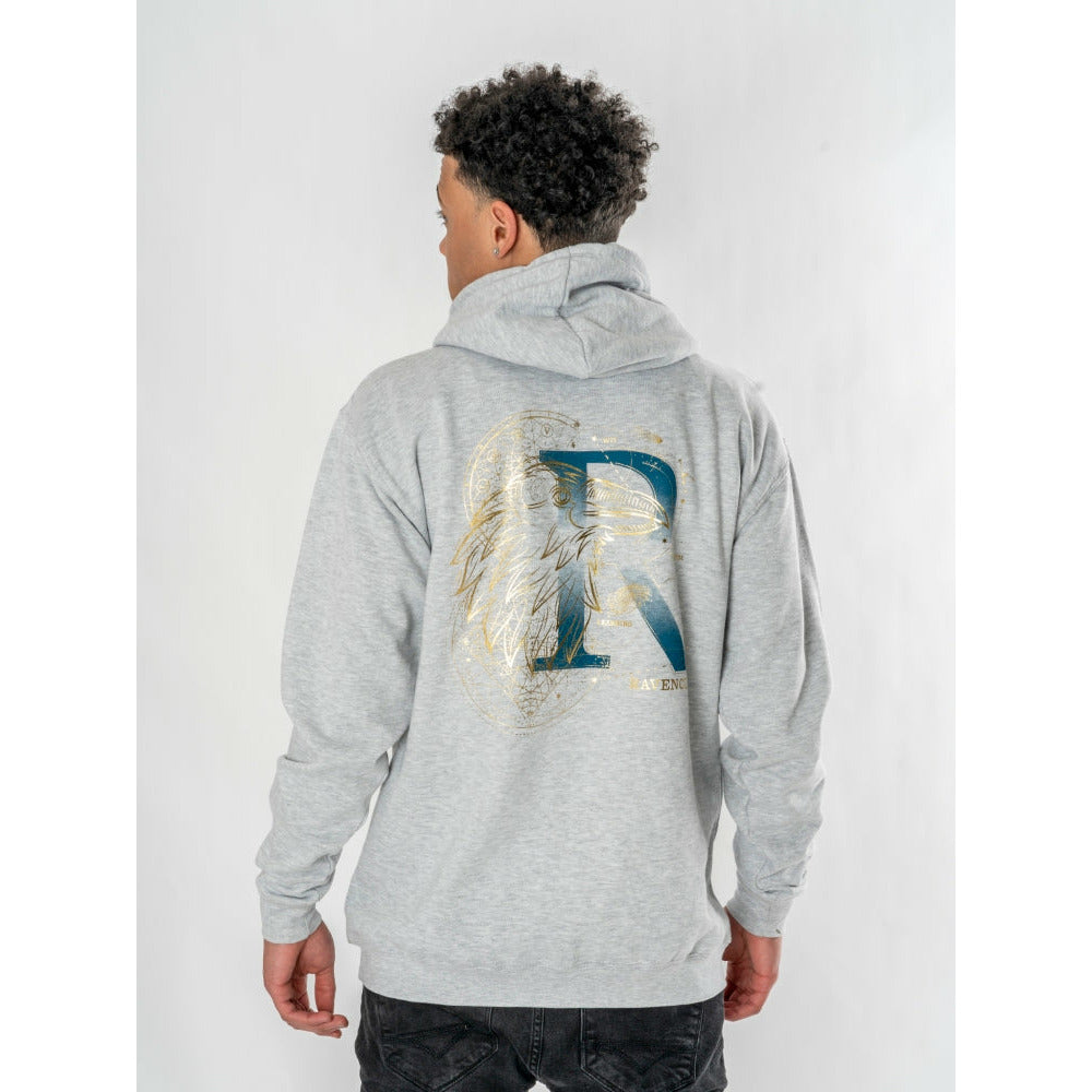 Harry Potter Unisex Grey Marl Ravenclaw Zodiac Hoodie