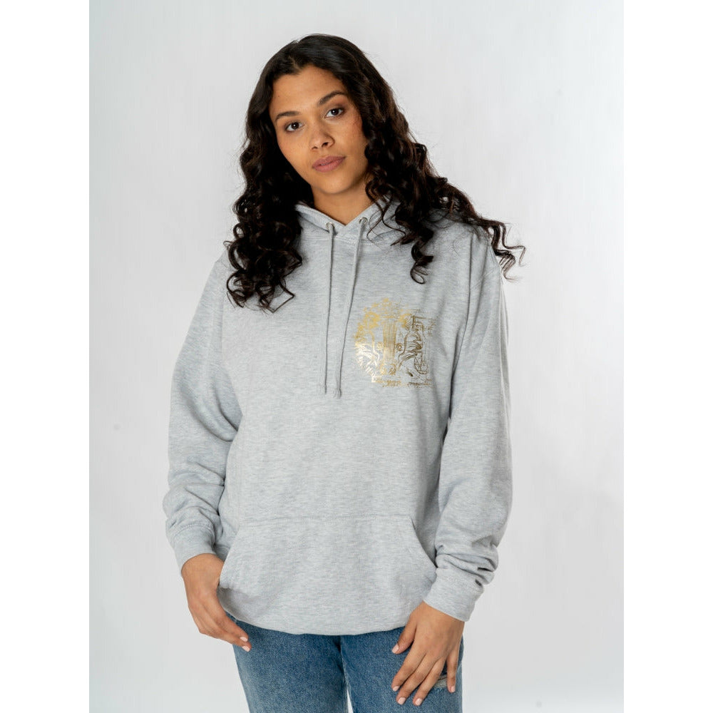 Harry Potter Unisex Grey Marl Hufflepuff Zodiac Hoodie