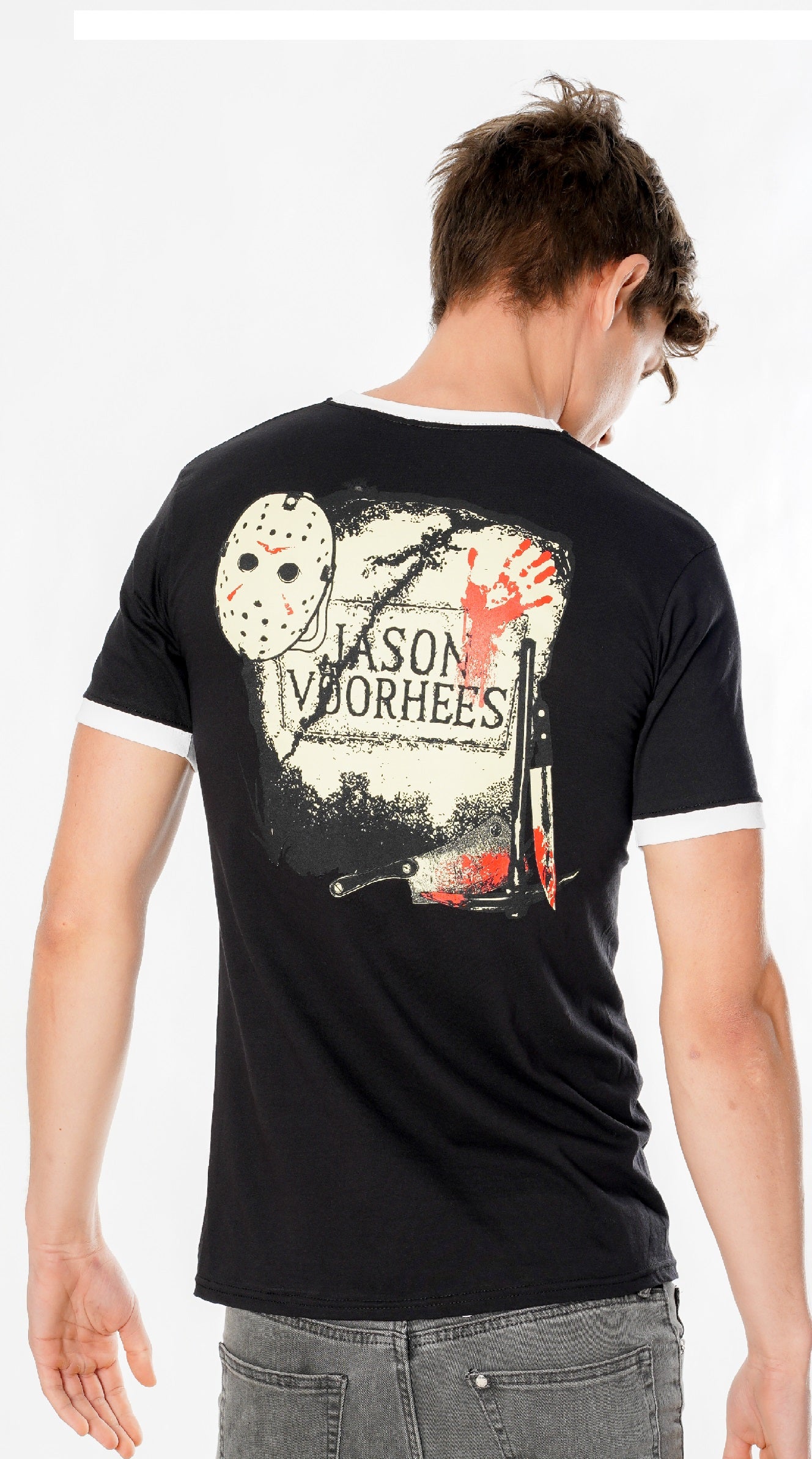 Friday The 13Th Life Ring Mask Reverse T-shirt