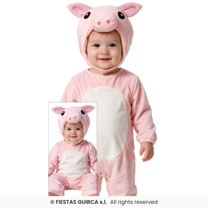 Little Piggy Costume Kids Farm Animal Pig Fancy Dress Outfit Age 1-2