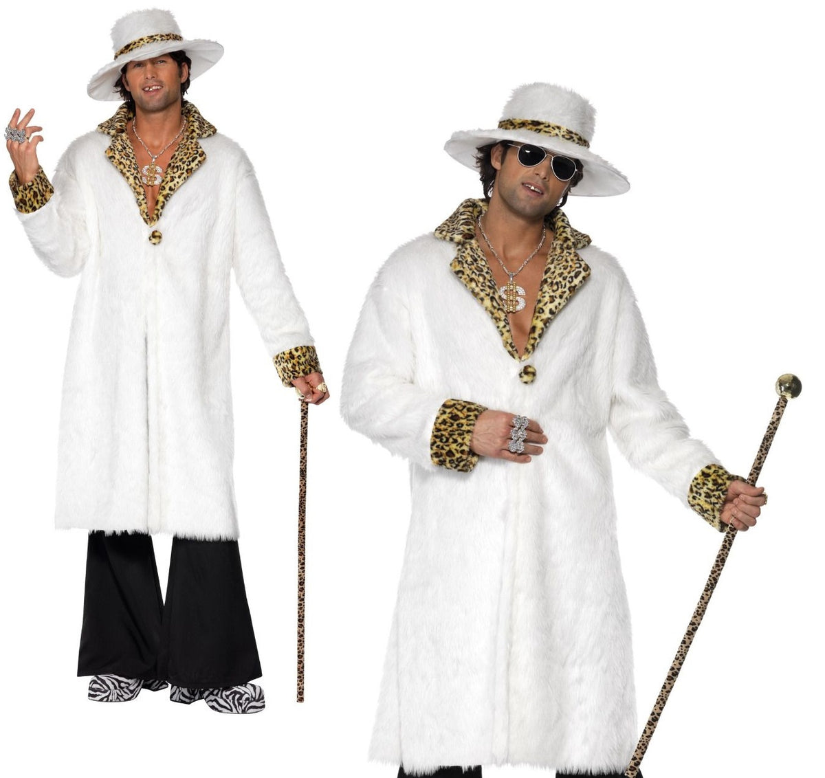 Pimp Racket Adults Pimp Costume Mens 1970s Fancy Dress Outfit Pimp Gangster Daddy ...