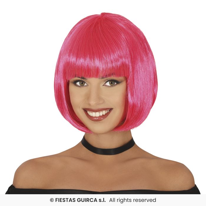 Short Bob Wig With Fringe Ladies Fancy Dress Accessory Coloured Bobs
