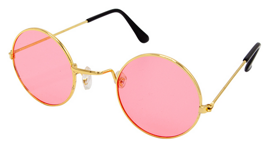 Hippie Specs Hippy Glasses Adults 60s 70s Fancy Dress Party Prop Circle Sunglasses