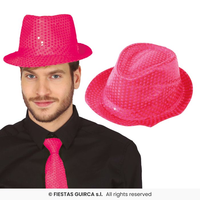 Sequin Hats Showtime Fancy Dress Fedora Hat Mens Ladies Musical Show