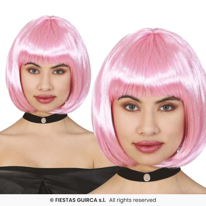 Ladies Short Bob Wig Adults Fancy Dress Glamour Wig Short Fringed Wig