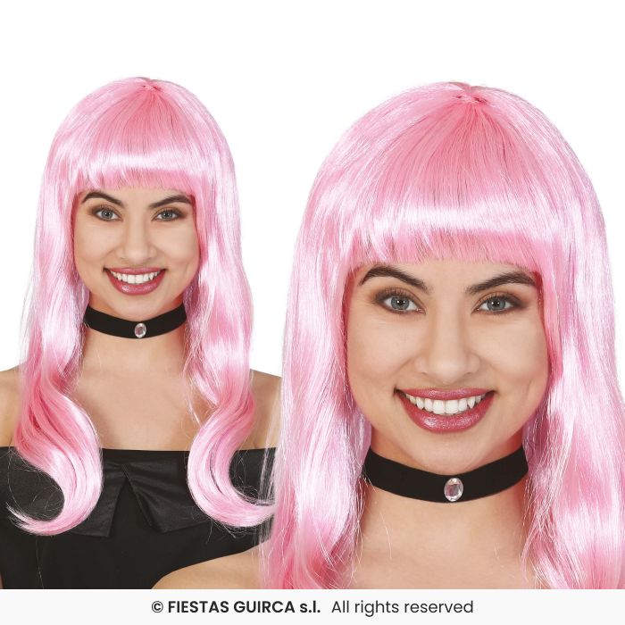 Adult Ladies Long Straight Wig With Fringe Colour Fancy Dress Wig Adults
