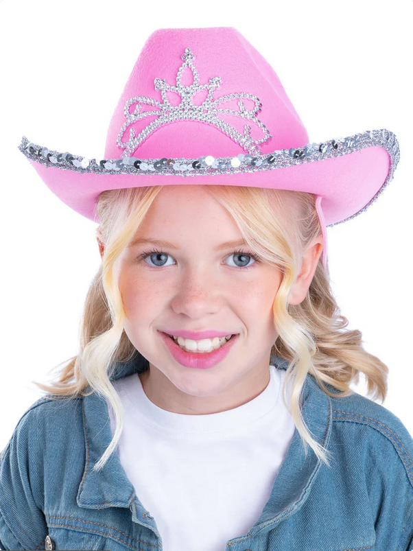 Kids Pink Cowboy Hat Rodeo Western Girls Cowboy Hat Fancy Dress Accessory