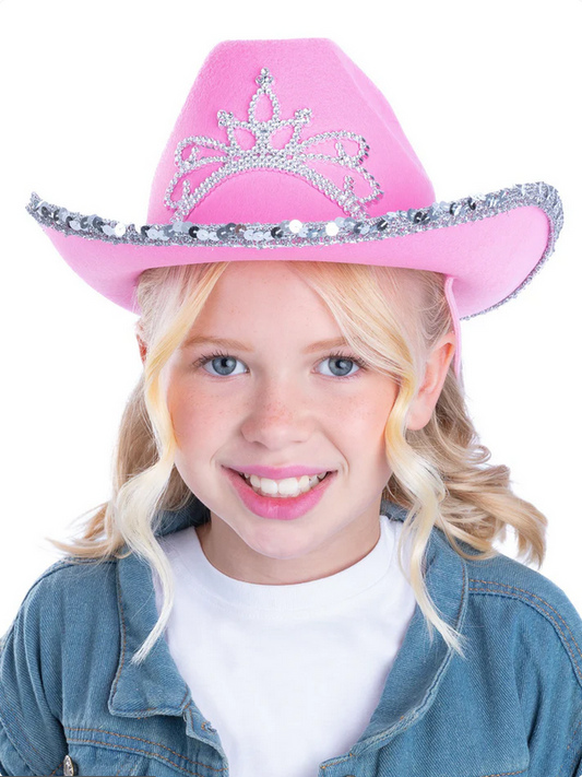 Kids Pink Cowboy Hat Rodeo Western Girls Cowboy Hat Fancy Dress Accessory