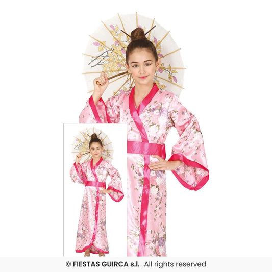 Pink Eastern Kimono Costume Chinese New Year Fancy Dress Outfit Kids Oritenal Age 3-12