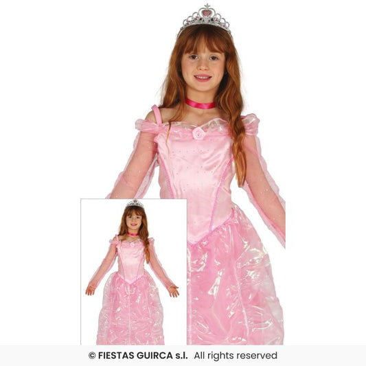 Pink Princess Royal Girls Fairytale Storybook Fancy Dress Costume Age 5-12