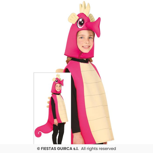 Pink Seahorse Kids Costume Book Day Zoo Animal Fancy Dress Outfit Boys Girls Age 3-12