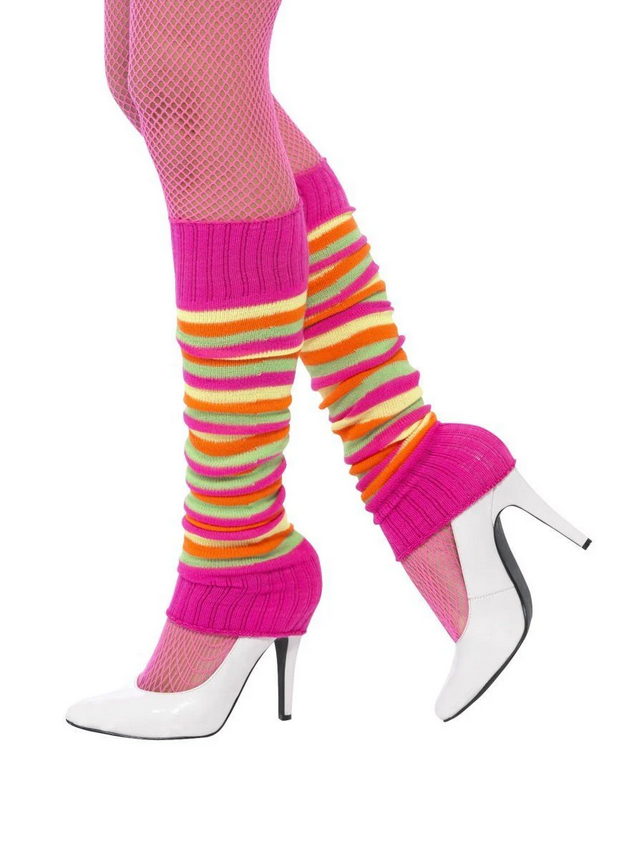 80s Leg Warmers Ladies Rewind 1980s Retro Neon Fancy Dress Accessory