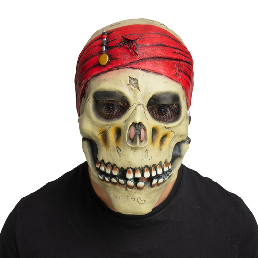 Skeleton Mask Pirate Skull Halloween Fancy Dress Latex Mask Adults Pirates