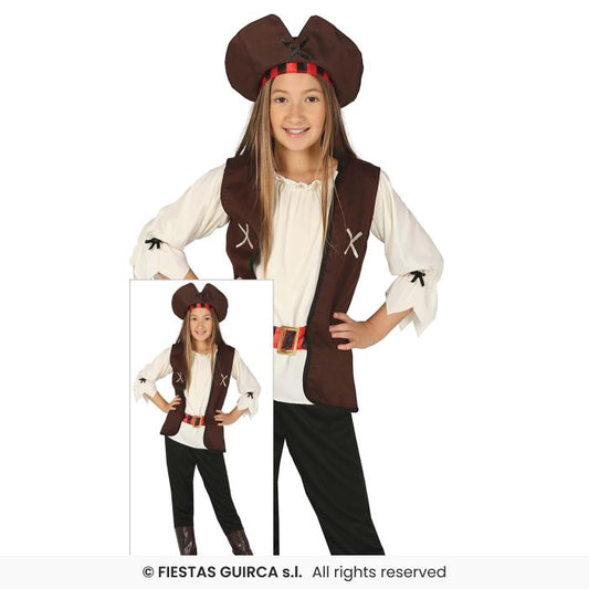 Girls Seven Seas Pirate Kids Pirates Fancy Dress Costume Deluxe Age 3-13