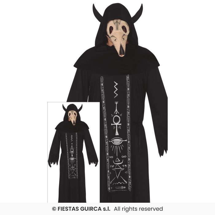 Satanic Plague Doctor Mens Halloween Steam Punk Fancy Dress Costume Adults + Mask