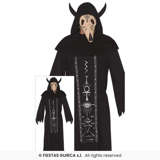 Satanic Plague Doctor Mens Halloween Steam Punk Fancy Dress Costume Adults + Mask