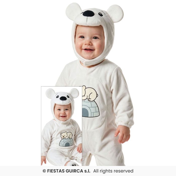Little Polar Bear Kids Fancy Dress Costume Zoo Animal Outfit Age 1-2 Toddlers