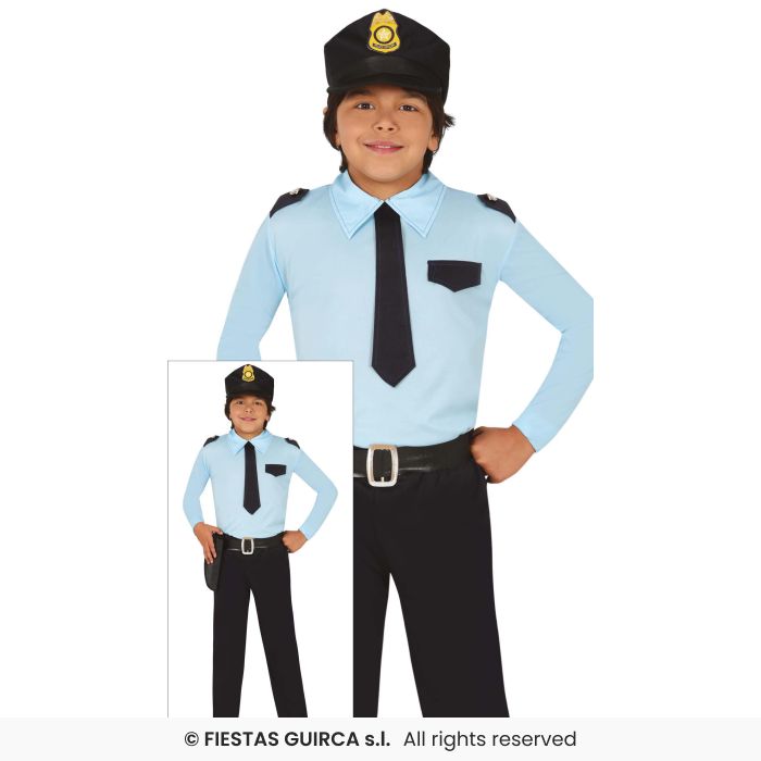 Boys Cop Police Officer Kids Policeman Fancy Dress Costume Age 3-12