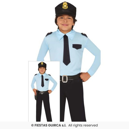 Boys Cop Police Officer Kids Policeman Fancy Dress Costume Age 3-12