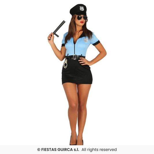 Blue Police Lady Costume Sexy Cop Ladies Police Officer Fancy Dress Outfit UK 8-18