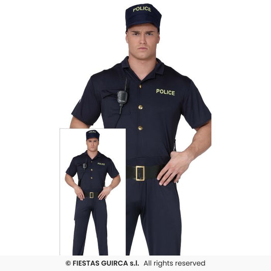 Policeman Police Officer Adults Fancy Dress Costume Mens Cop Worker S-XL
