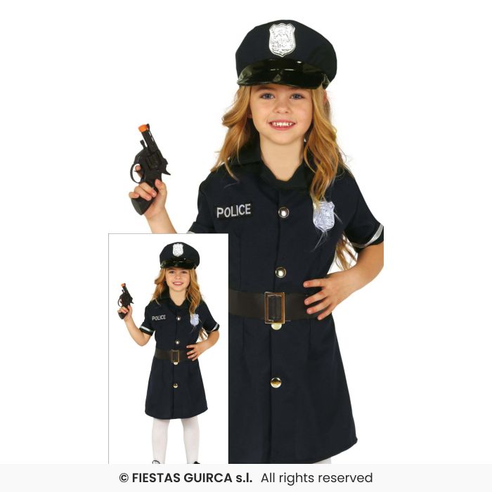 Girls Police Officer Police Woman Fancy Dress Costume Cop Outfit Age 3-12