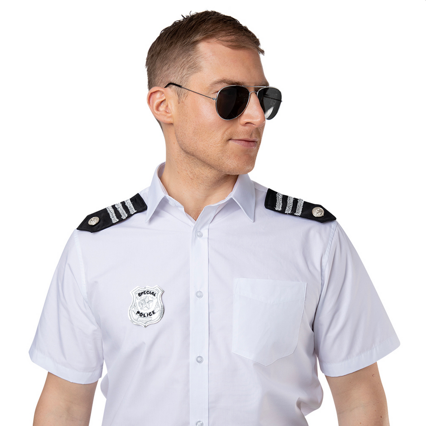 Police Accessory Set 3pc Police Officer Policeman Adults Fancy Dress Cop Kit