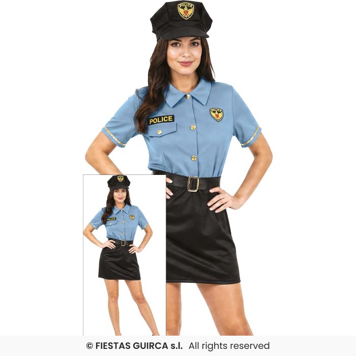 Police Lady Ladies Police Officer Fancy Dress Costume Adults Outfit Uk 8-16