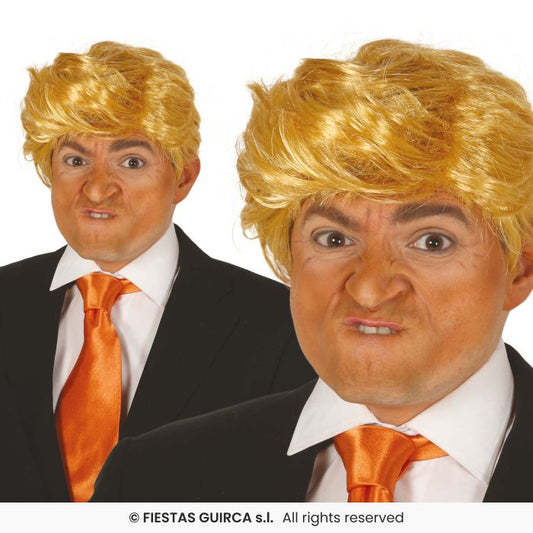 President Wig Adults Blonde Donald Fancy Dress Wig Short Blonde
