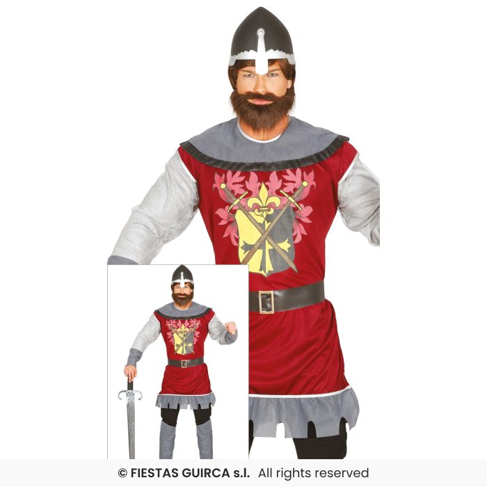 Medieval Prince Mens Fancy Dress Knight Guard Outfit Adults Costume