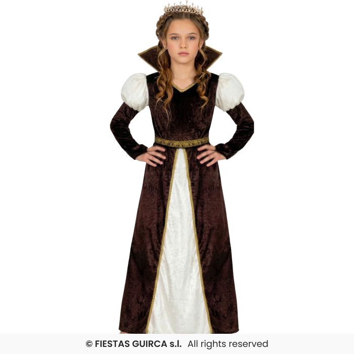 Princess Costume Girls Medieval Maiden Outfit Fancy Dress Kids Age 5-12