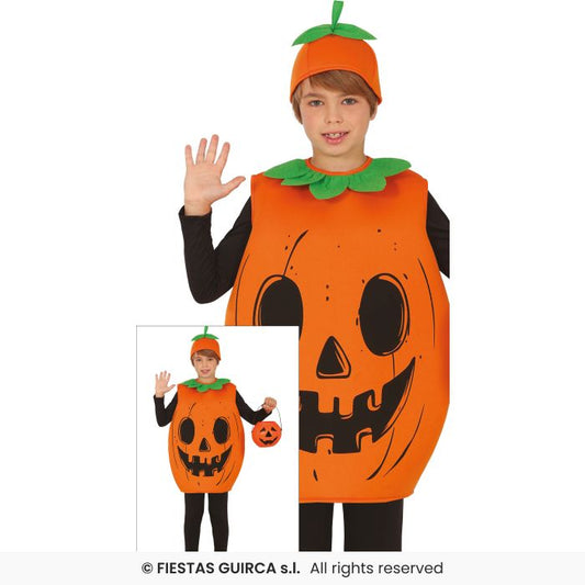 Pumpkin Tabard Kids Halloween Fancy Dress Costume Boys Girls Age 7-9