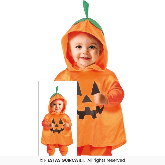 Pumpkin Poncho Cute Baby Fancy Dress Costume Halloween Toddlers Outfit Age 1-2