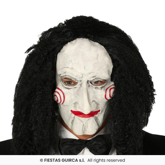 Puppet With Hair Mask Mens Latex Mask Film Halloween Scary Fancy Dress